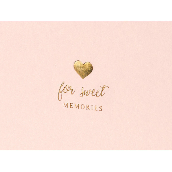 Księga Gości For sweet memories, 20,5x20,5cm, pudrowy róż, 22 kartki
