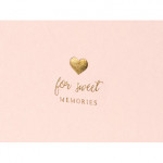 Księga Gości For sweet memories, 20,5x20,5cm, pudrowy róż, 22 kartki