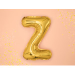 Balon foliowy Litera ''Z'', 35cm, złoty