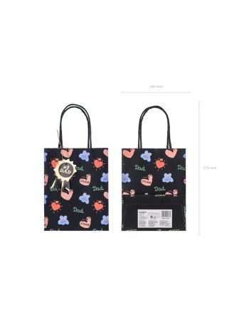 Torebka na prezenty $$$1 Dad, mix, 8x14x18 cm