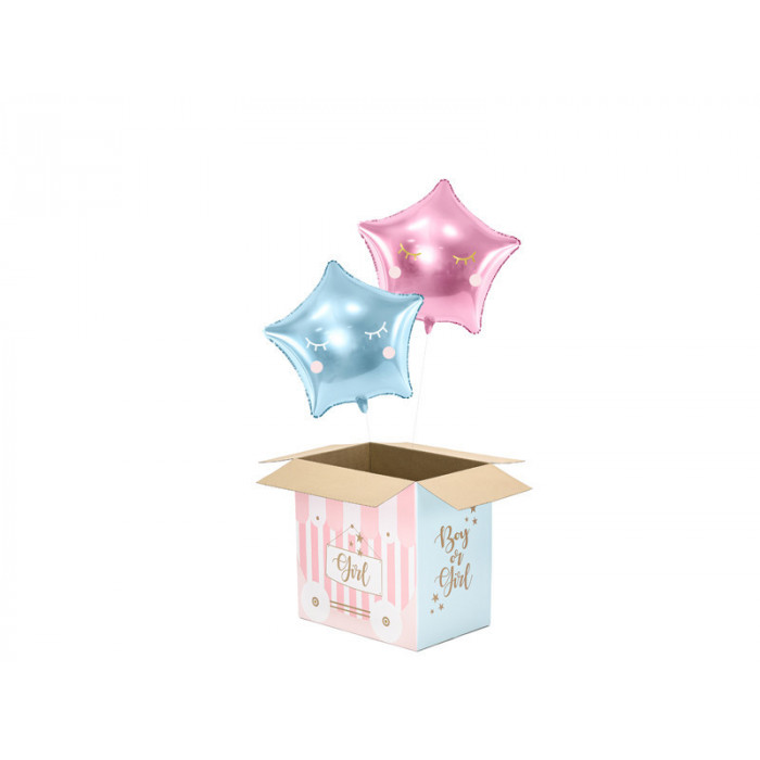 Karton do poczty balonowej - Boy or Girl, 60x40x60cm (1 op. / 5 szt.)