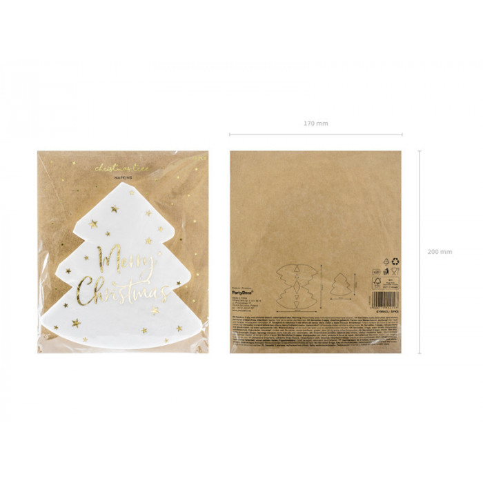 Serwetki Choinka - Merry Christmas, 16x16,5cm (1 op. / 20 szt.)