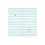 Serwetki Yummy - Live Laugh Love, jasny niebieski, 33x33cm (1 op. / 20 szt.)