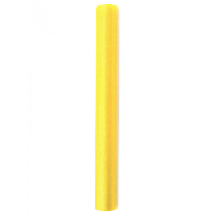 Organza Gładka, żółty, 0,36 x 9m (1 szt. / 9 mb.)