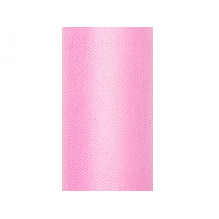 Tiul gładki, j. różowy, 0,3 x 9m