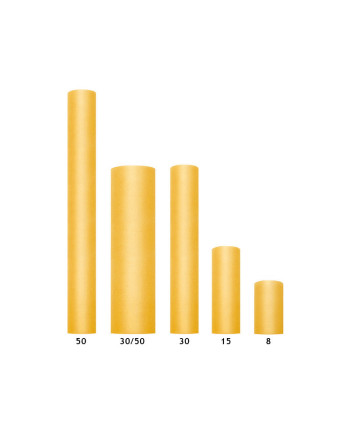 Tiul gładki, żółty, 0,3 x 50m (1 szt. / 50 mb.)