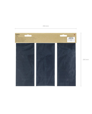 Dekoracja Gałązki z listkami, c. granat (1 op. / 9 szt.)