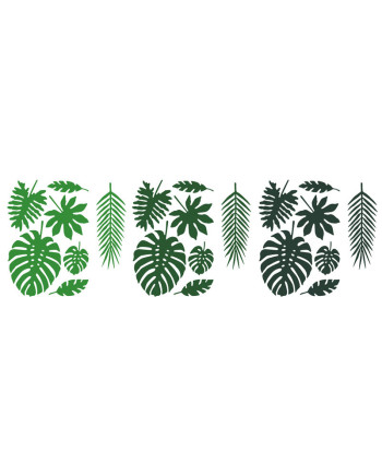 Dekoracje Aloha - Liście tropikalne, mix (1 op. / 21 szt.)