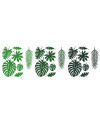 Dekoracje Aloha - Liście tropikalne, mix (1 op. / 21 szt.)