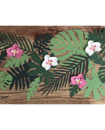 Dekoracje Aloha - Liście tropikalne, mix (1 op. / 21 szt.)