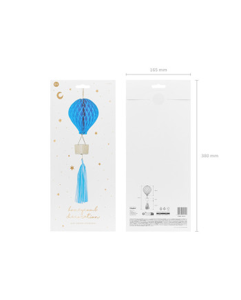 Dekoracja bibułowa Balon, niebieski