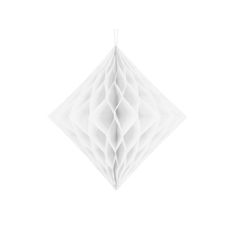 Diament bibułowy, biały, 20cm