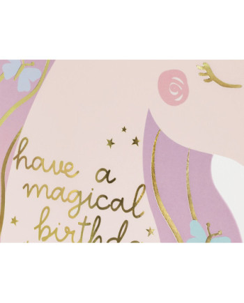 Kartka urodzinowa Jednorożec, mix, 15x18.5cm