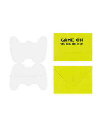 Zaproszenia Gamepad, mix (1 op. / 6 szt.)