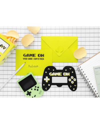Zaproszenia Gamepad, mix (1 op. / 6 szt.)
