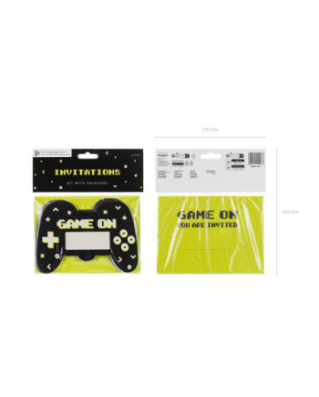 Zaproszenia Gamepad, mix (1 op. / 6 szt.)