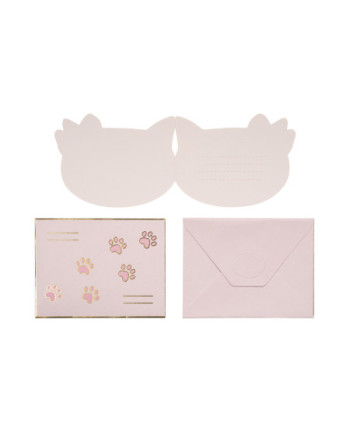 Zaproszenia Kotki, 13 x 10cm, mix (1 op. / 6 szt.)