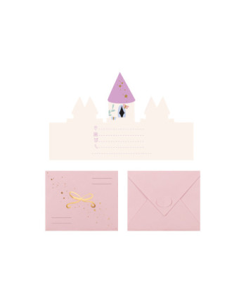 Zaproszenia Zamek, 12.5x15.5 cm, mix (1 op. / 6 szt.)