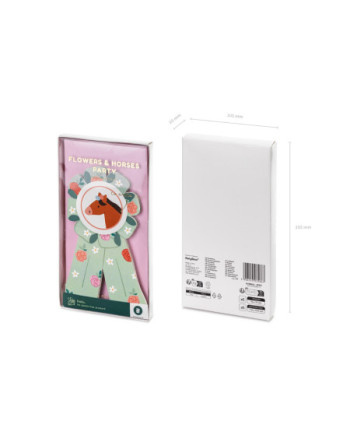 Zaproszenie Konie 16,5 x 19,5 cm, mix (1 op. / 6 szt.)