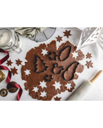 Wykrawacze do ciastek Merry Christmas, srebrny (1 op. / 6 szt.)