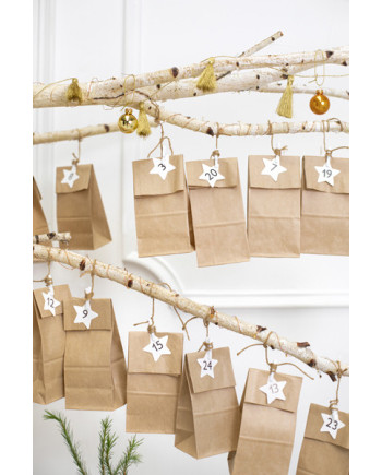 Kalendarz adwentowy Torebki, kraft (1 op. / 24 szt.)