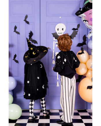 Dekoracja papierowa Nietoperze, 19-29 cm, czarny (1 op. / 6 szt.)