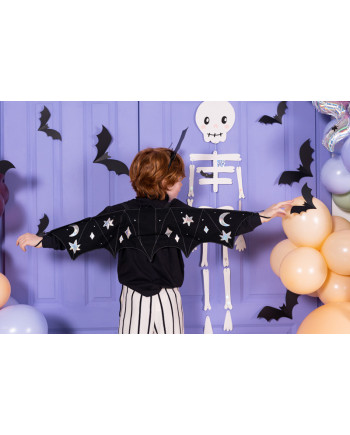 Dekoracja papierowa Nietoperze, 19-29 cm, czarny (1 op. / 6 szt.)