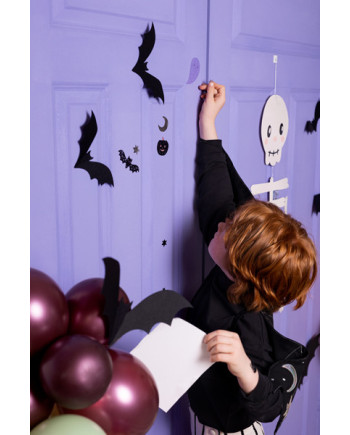 Dekoracja papierowa Nietoperze, 19-29 cm, czarny (1 op. / 6 szt.)