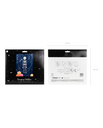 Dekoracja wisząca Szkielet, 110 cm, mix