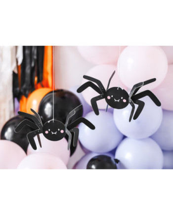 Dekoracja papierowa Pająki, 27x17 cm, czarny (1 op. / 5 szt.)