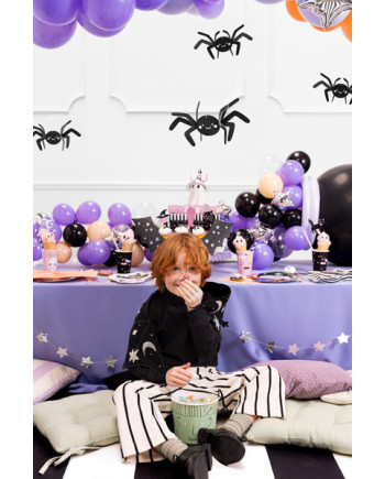 Dekoracja papierowa Pająki, 27x17 cm, czarny (1 op. / 5 szt.)