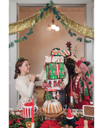 Świece stożkowe Mikołaj, 25 cm, mix (1 op. / 2 szt.)