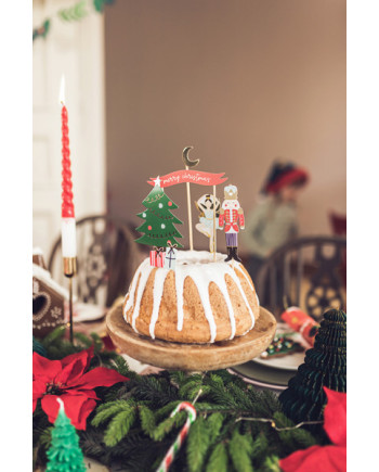 Świece stożkowe Mikołaj, 25 cm, mix (1 op. / 2 szt.)