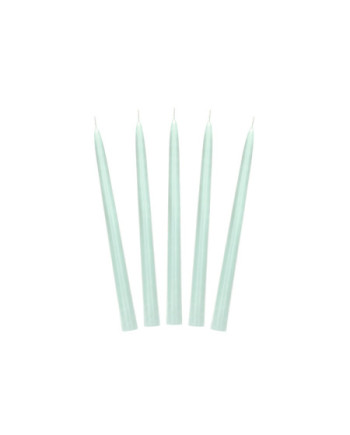 Świeca stożkowa matowa, szałwiowy, 24cm (1 op. / 10 szt.)