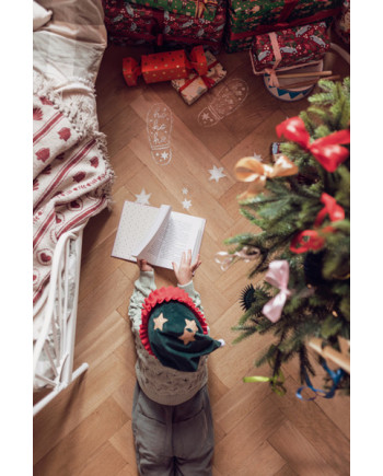 Dekoracja świąteczna - ślady Mikołaja, 16.5x27.5 cm, mix (1 op. / 3 szt.)