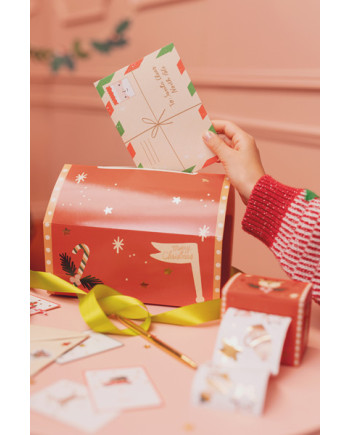 Skrzynka na listy do Mikołaja, 14x22x13 cm, mix