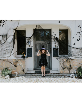 Materiał dekoracyjny gładki, czarny, 0.72x9.8m