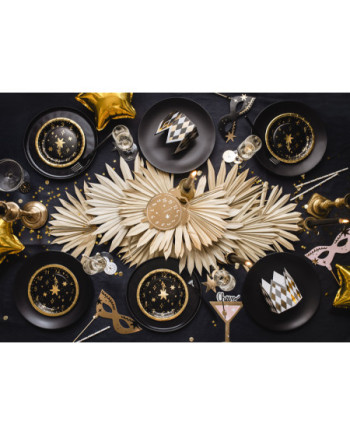 Znaczniki na kieliszki Happy New Year, 7.5-9.5 cm, mix (1 op. / 6 szt.)