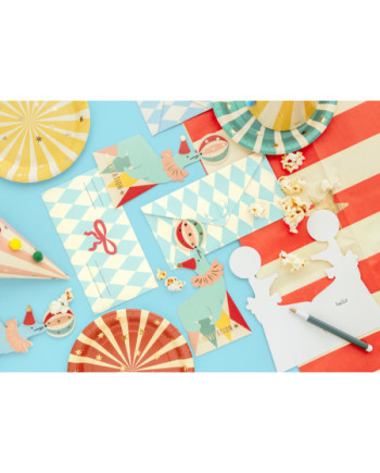 Zaproszenia Foka, 8.5x18.5 cm, mix (1 op. / 6 szt.)