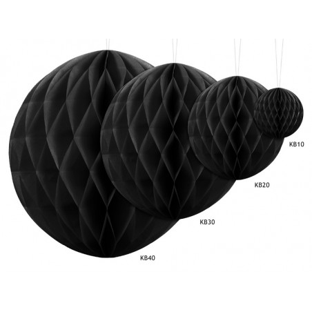 Kula bibułowa, czarny, 30cm