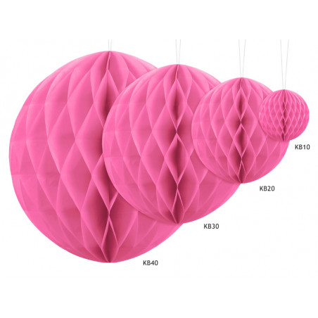 Kula bibułowa, różowy, 10cm