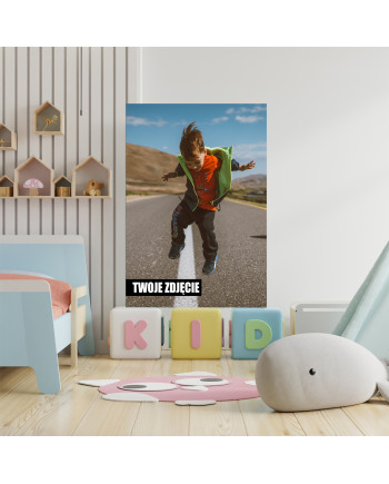 Prezent na Chrzest i Roczek - Pamiątka ze Zdjęcia Dziecka na Płótnie