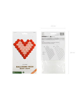 Siatka balonowa Serce, 63x58 cm