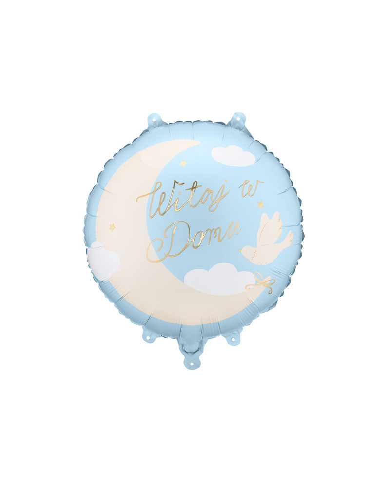 Balon foliowy pastylka ''Witaj w Domu'', 35x35 cm, jasnoniebieski