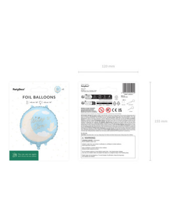 Balon foliowy pastylka ''Witaj w Domu'', 35x35 cm, jasnoniebieski