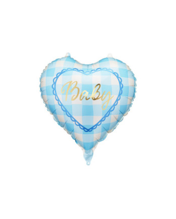 Balon foliowy serce ''Baby'', 35 cm, jasnoniebieski