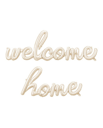 Balon foliowy Welcome Home, 335x71 cm, cappuccino