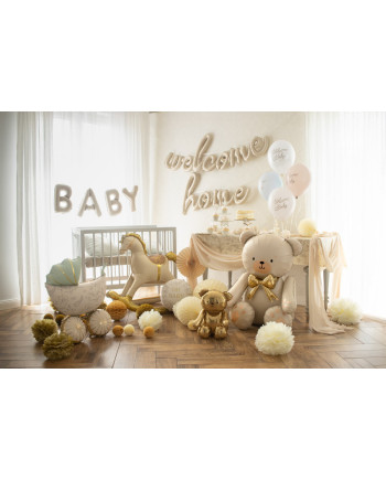 Balon foliowy Welcome Home, 335x71 cm, cappuccino