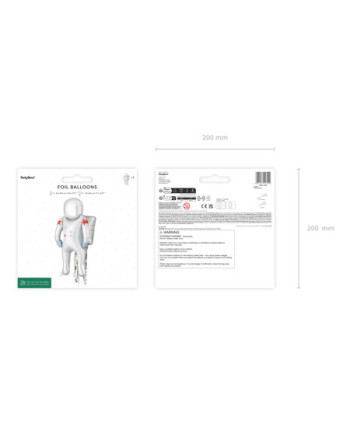 Balon foliowy Astronauta, 45x81 cm, mix