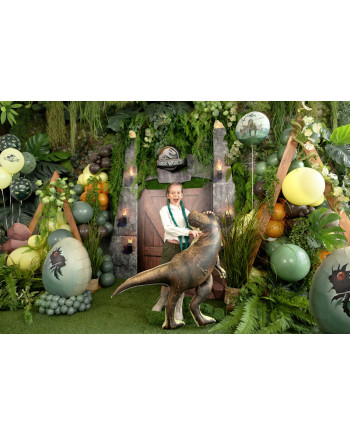 Balon foliowy Jurassic World T-Rex, 92x98 cm, brązowy